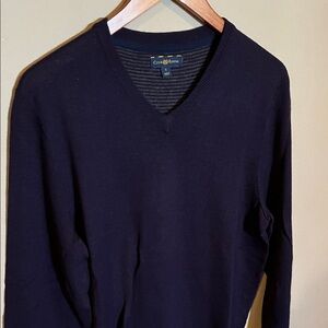 Club Room Men's Dark Burgundy V-Neck Sweater